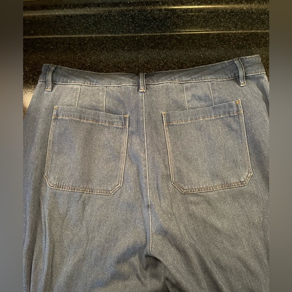 Lane Bryant: Fluid Denim Trouser Pant - Picture 3 of 11